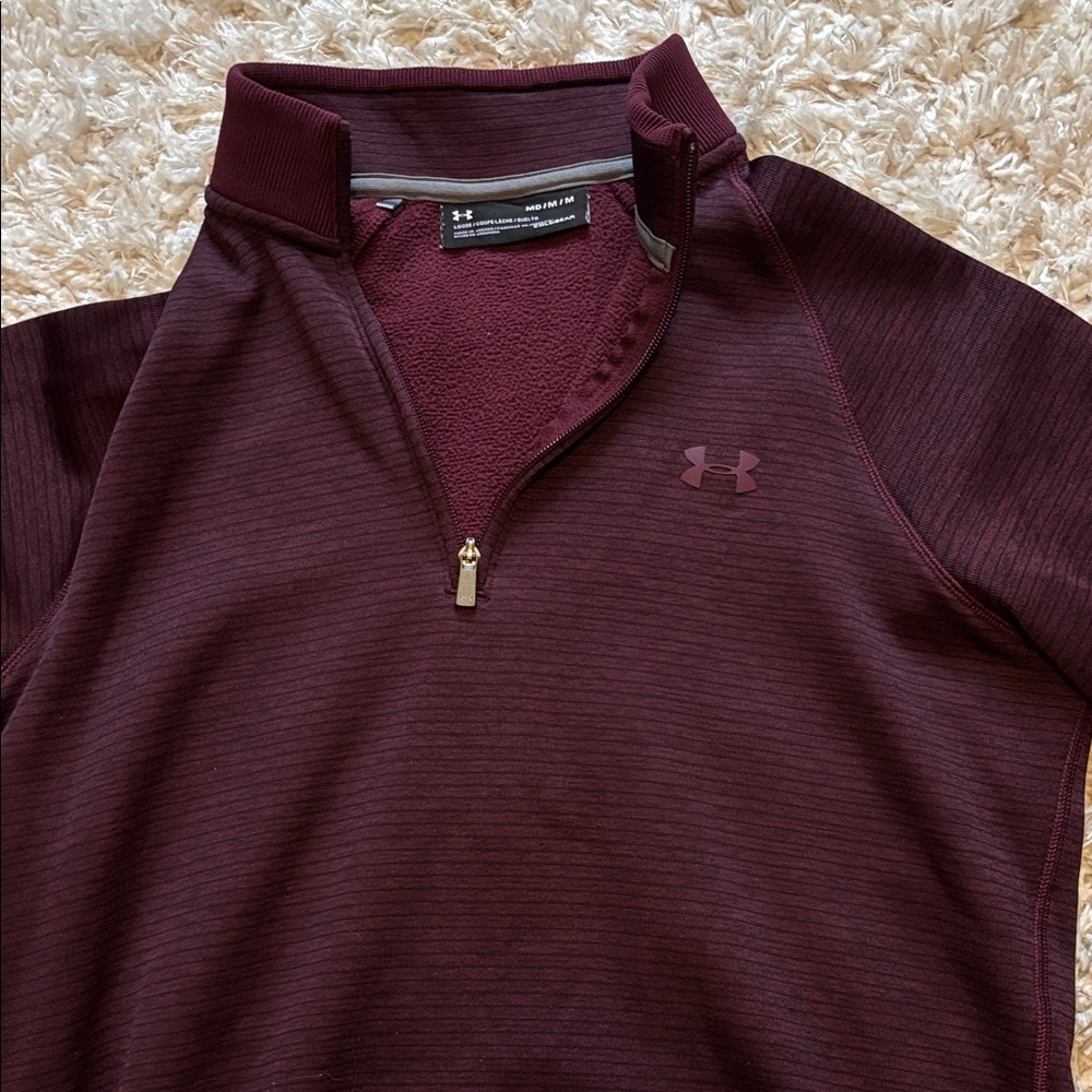 Under Armour Burgundy Quarter-Zip Top
